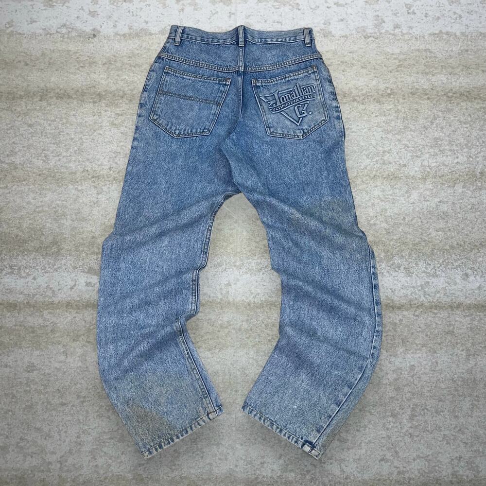 Vintage 90s Johnathan G Jeans 28x32 Relaxed Fit Tapered Leg Light Wash